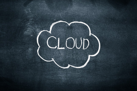 Word cloud and an illustration on a chalkboard