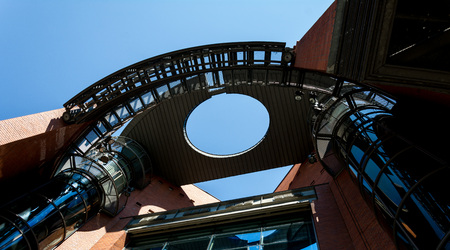 magnificent ancient architecture in the style of the Renaissance. Colorful and so different buildings of the ancient city of Poznan.のeditorial素材