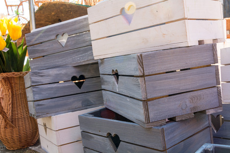 simple wooden box turned into an element of the interior