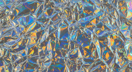 Holographic foil texture. Abstract background and texture for design.の素材