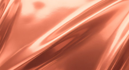 Pink satin fabric texture with some folds in it - abstract photo backgroundの素材