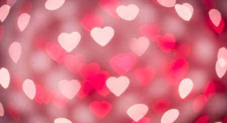 Heart bokeh background, Love valentine day background.の素材