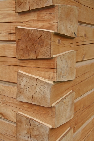 Detail on the wooden beam jointsの写真素材