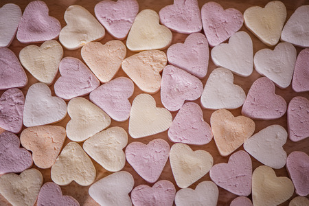 pastel colours sugar  hearts  backgroundの写真素材