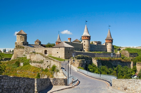 Medieval Kamianets-Podilskyi Castle (near 14th century, Ukraine) -  the most recognized landmark of the Kamianets-Podilskyi city and one of the most important castles in Ukraine.のeditorial素材