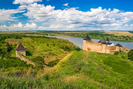 Medieval Khotyn castle on Dniester riverside (built between 13-17 century) -  the most recognized landmark of the of western Ukraine and one of the most important castle in Europeのeditorial素材