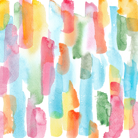 Watercolor stripes - colorful abstract patternの写真素材