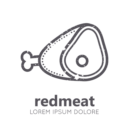 Nutrition emblem with chicken meat.のイラスト素材