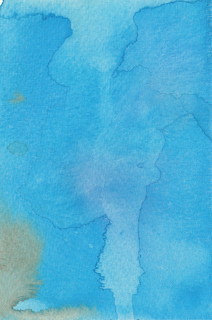 Abstract blue watercolol background with stains and splashes.の写真素材