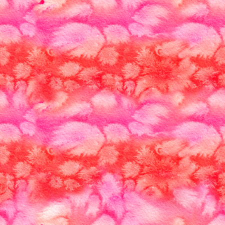 Abstract watercolor seamless pattern with colorful washes of paint. Bright tints of pink and red. Hand-painted texture for packaging, wedding, birthday, scrapbookingの写真素材