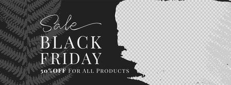 Black Friday Sale template. Layout design for marketing promotion. Social Media post Cover. Set of sale banner template. Network background. Black and white nature. Vector illustrationのイラスト素材