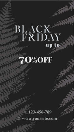 Black Friday Sale template. Layout design for marketing promotion. Social Media post Cover. Sale banner template. Network background. Black and white nature. Vector illustrationのイラスト素材
