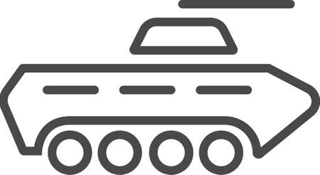 Armoured transporter BTR. Military army line iconのイラスト素材