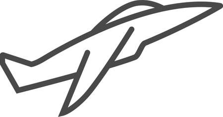 Military plane. Military army line iconのイラスト素材