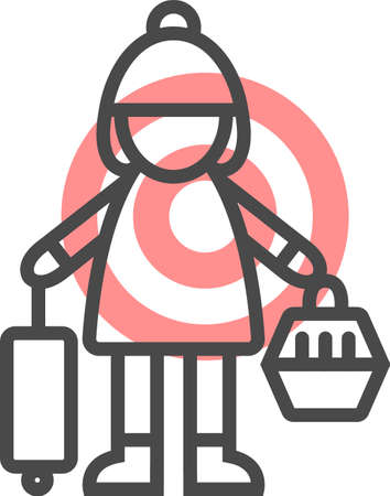 Killing refugees. Line Icon for Russion Terror in Ukraineのイラスト素材