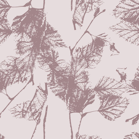 Powdery pink birch tree seamless pattern, Forest elegant endless textureのイラスト素材