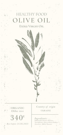 Elegant Label for Natural organic herbal products. Vintage packaging design collection for Cosmetics, Pharmacy, healthy food. Dried leaves, real herbariumのイラスト素材