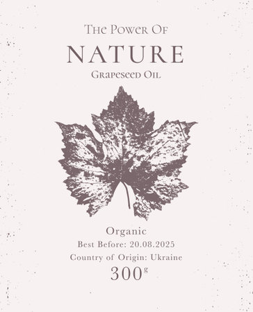 Elegant Label for Natural organic herbal products. Vintage packaging design collection for Cosmetics, Pharmacy, healthy food. Dried leaves, real herbariumのイラスト素材