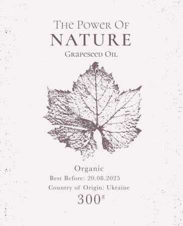 Elegant Label for Natural organic herbal products. Vintage packaging design collection for Cosmetics, Pharmacy, healthy food. Dried leaves, real herbariumのイラスト素材