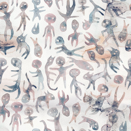 Dark Gothic Anatomical Skeleton Seamless Pattern. Macabre Bone-Inspired Fantasy Design.の写真素材