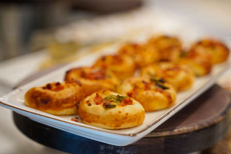 Small Pizza Plate and Coffee Breakの写真素材