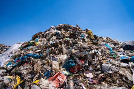 Pile of garbage in the dump.の写真素材