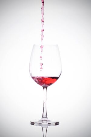 Wineglass and red wineの写真素材