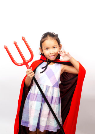 Asian girl kids and cat portraits for Pets love backgrounds conceptの写真素材