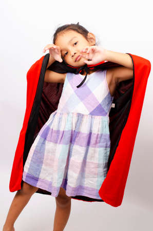 Asian girl kids and cat portraits for Pets love backgrounds conceptの写真素材