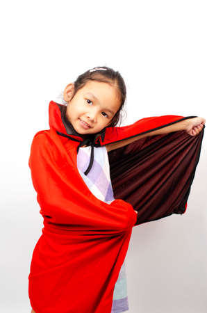 Asian girl kids and cat portraits for Pets love backgrounds conceptの写真素材
