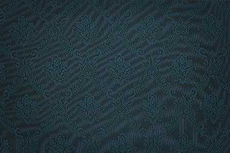 la luxurious seamless pattern of flowers on a dark blue fabricの写真素材