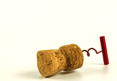 wine cap corkscrew in closeupの写真素材
