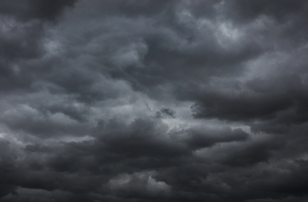 Dark storm clouds before the rain. Bad weather, rain clouds.の写真素材