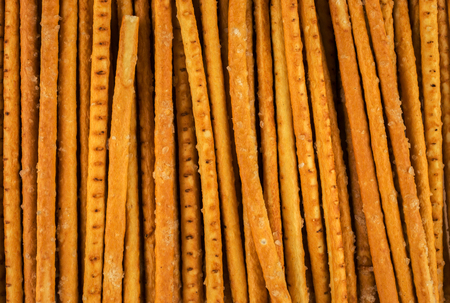 Bread straws. Bread sticks close-up. Food baking.の写真素材
