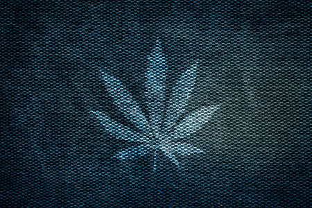 Burlap close-up, texture of old jeans, tablecloth background
