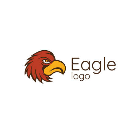 Eagle logo template in flat style.のイラスト素材