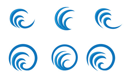 Wave symbol and iconのイラスト素材