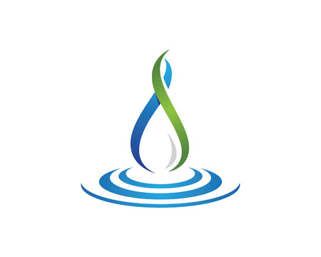 Water Wave Icon Logo Templateのイラスト素材