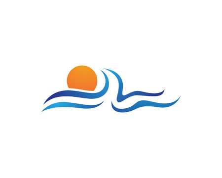 Water wave Logo Templateのイラスト素材