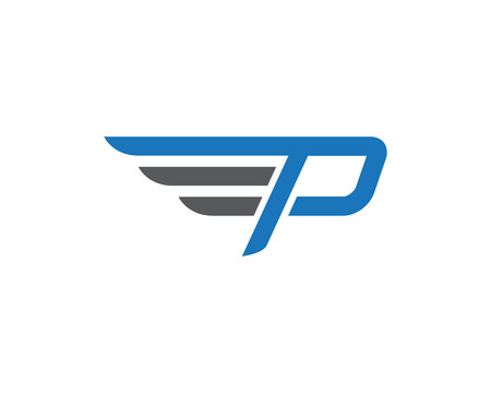 P Letter  template vectorのイラスト素材