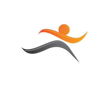 Fun people Healthy Life  template vector iconのイラスト素材