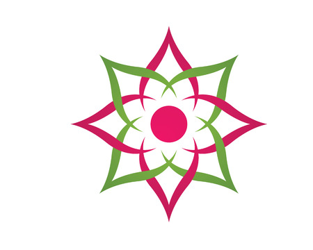Beauty Vector flowers design logo Template iconのイラスト素材