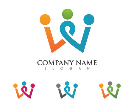 Adoption and community care Logo template vector iconのイラスト素材