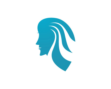 Beauty Women face silhouette character Logo Template woman face silhouette character illustration logo icon vectorのイラスト素材