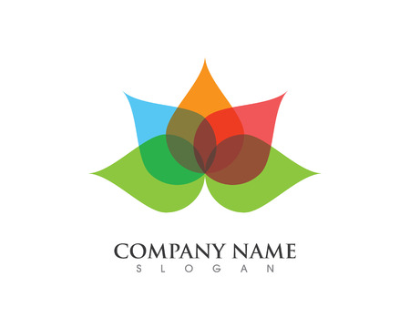 Beauty Vector flowers design logo Template iconのイラスト素材