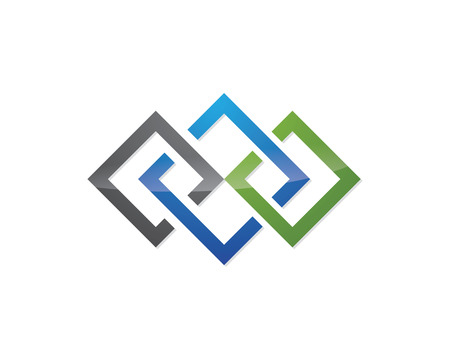 Business corporate abstract unity vector logo design templateのイラスト素材