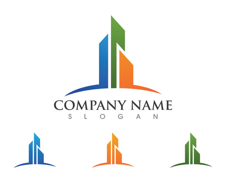 Property Logo Template Real Estate , Property and Construction Logo design for business corporate sign . Vector Logoのイラスト素材