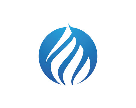wave water logo Templateのイラスト素材