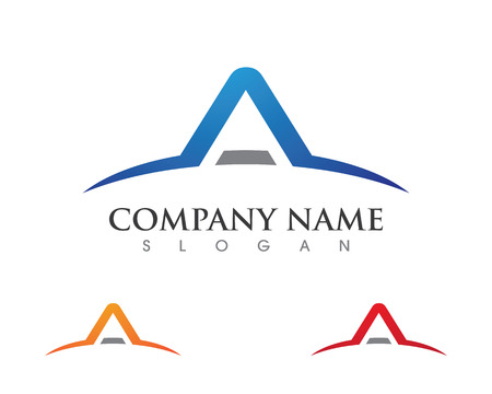 A Letter icon Business Templateのイラスト素材