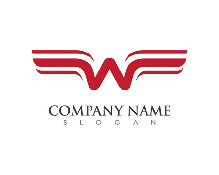 W Letter Templateのイラスト素材